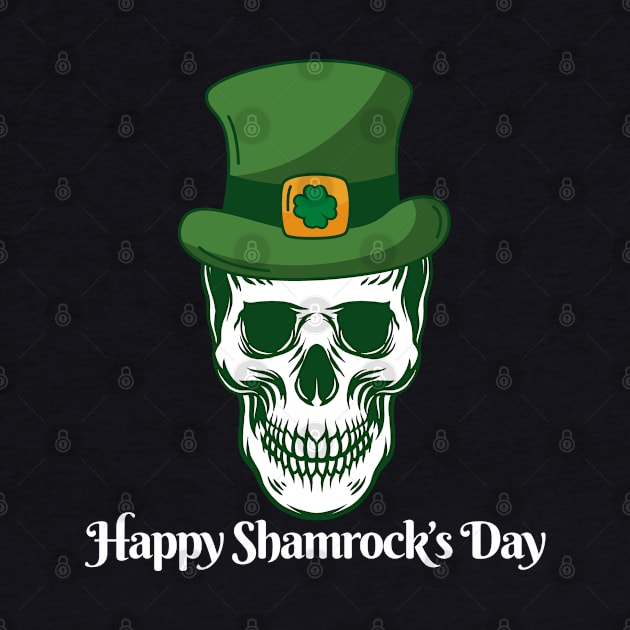 St Patricks Day Skull Lover Funny by Illustradise